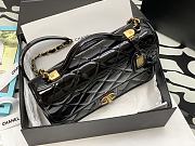 Chanel Medium Flap Bag Patent Black 25cm - 3