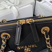 Chanel Bowling Bag Leather Black 22.5x15x13cm - 3