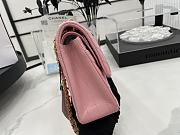 Chanel Flap Bag Chevron Lambskin Pink Gold 25cm - 4