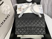 Chanel Flap Bag Black Hardware Caviar Black 25cm - 1