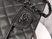 Chanel Flap Bag Black Hardware Caviar Black 25cm - 6