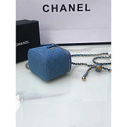 Chanel Denims Quilted Coco Beauty Vanity Case Pearl Crush 8.5x11x7cm - 2