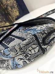 Dior Saddle Denim Multicolor Jardin Magique 25.5 x 20 x 6.5 cm - 5