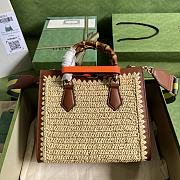 Gucci Diana Small Tote Bag Raffia 27x24x11cm - 3