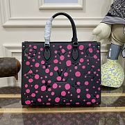 Louis Vuitton LV x YK OnTheGo MM​ Black Fuchsia 35x27x14cm - 3