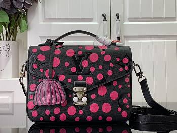 Louis Vuitton LV x YK Pochette Métis Black and Fuchsia 25 x 19 x 7 cm