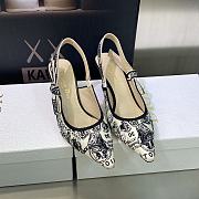 Dior J'adior Slingback Pump White Black Plan de Paris Motif - 4