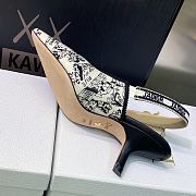 Dior J'adior Slingback Pump White Black Plan de Paris Motif - 3