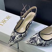 Dior J'adior Slingback Pump White Black Plan de Paris Motif - 2