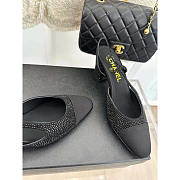 Chanel Strass Slingbacks Black Grosgrain 6cm - 3