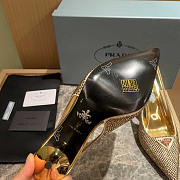 Prada Platinum Slingback With Crystals 8.5cm - 5