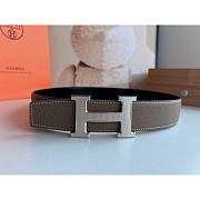 Hermes Togo Leather Belt Gray - 1