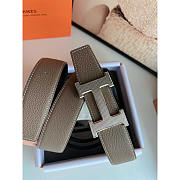 Hermes Togo Leather Belt Gray - 2