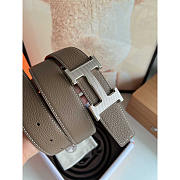 Hermes Togo Leather Belt Gray - 4