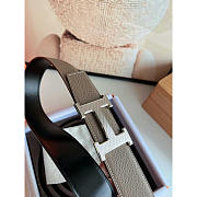 Hermes Togo Leather Belt Gray - 5