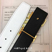 Hermes Togo Leather Belt White - 5