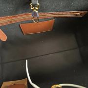 Burberry Medium Check and Leather Tote Brown 34x14x28cm - 6