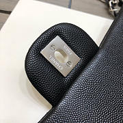 Chanel Caviar Rectangular Flap Bag Black with Silver 20cm - 4