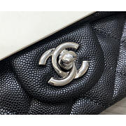 Chanel Caviar Rectangular Flap Bag Black with Silver 20cm - 2