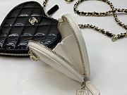 Chanel Clutch With Strap Calfskin Black White 13.3 × 15 × 2 cm - 3