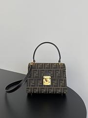 Fendi Brown Vintage Top Handle Shoulder Bag 21x15x10cm  - 1
