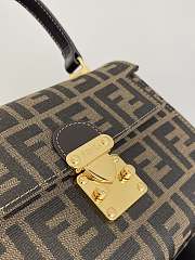 Fendi Brown Vintage Top Handle Shoulder Bag 21x15x10cm  - 3