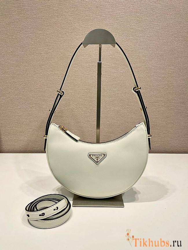 Prada Leather Shoulder Bag White 22.5x18.5x6cm - 1