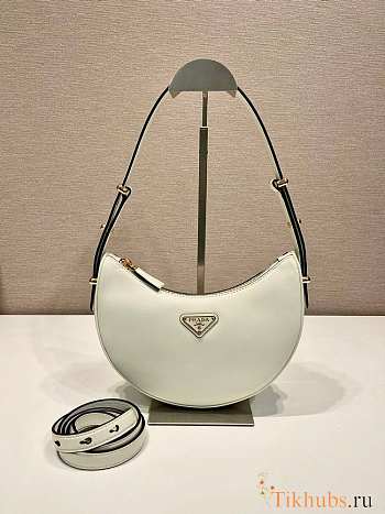 Prada Leather Shoulder Bag White 22.5x18.5x6cm