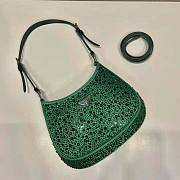 Prada Cleo Satin Bag With Crystals Green 22x18.5x4.5cm - 3