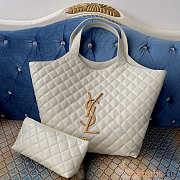 YSL Icare Maxi Shopping Bag White 58x43x8cm - 1