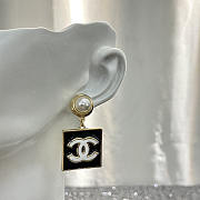 Chanel 22A CC Logo Earrings Black and White - 1