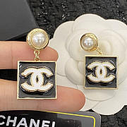 Chanel 22A CC Logo Earrings Black and White - 4