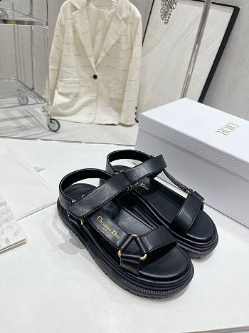 Dior D-Wave Sandal Black Lambskin