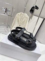 Dior D-Wave Sandal Black Lambskin - 6