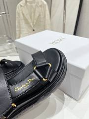 Dior D-Wave Sandal Black Lambskin - 5