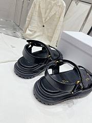 Dior D-Wave Sandal Black Lambskin - 2