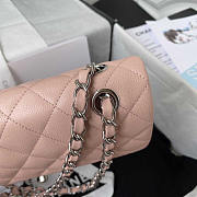 Chanel Classic Flap Bag Calfskin Silver Hardware Small Pink 23cm - 5