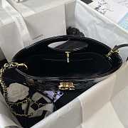 Chanel Mini Bi Color Chain Patent Leather Bag Black 22 x 23 x 5.5 cm - 6