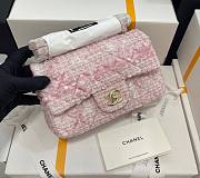 Chanel 22C Pink Tweed Flap Bag 20cm - 1