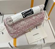 Chanel 22C Pink Tweed Flap Bag 20cm - 4