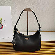 Prada 2005 Shoulder Bag Saffiano Black New 22×18×6cm - 1