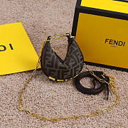 Fendi Nano Fendigraphy Brown Fabric Charm 16.5x14x5cm - 1