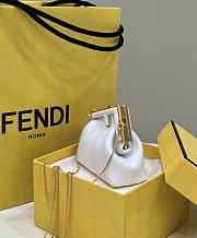 Fendi Nano First Charm White Nappa Leather 11.5x5.5x10cm - 2