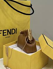 Fendi Nano First Charm Brown Nappa Leather 11.5x5.5x10cm - 4