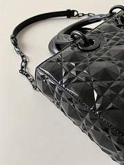 Dior Medium Lady D-Joy Bag Black Diamond Motif 26 x 13.5 x 5 cm - 4