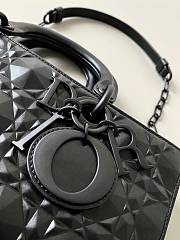 Dior Medium Lady D-Joy Bag Black Diamond Motif 26 x 13.5 x 5 cm - 3