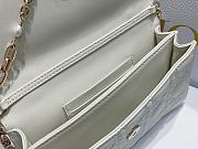 Dior Mini Miss Bag Cannage Lambskin White 21 x 11.5 x 4.5 cm - 4