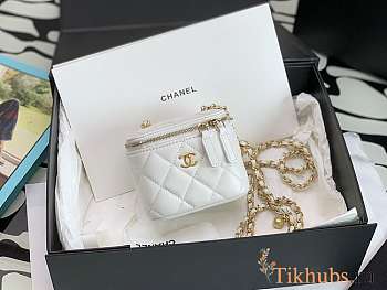 Chanel Vanity Box White Bag 8.5x11x7cm