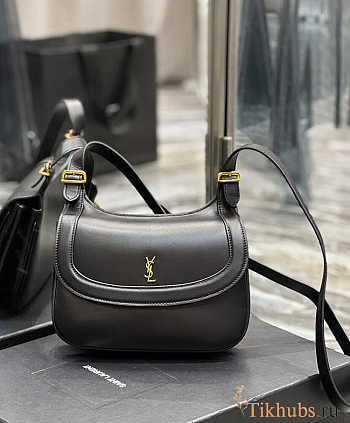 YSL Charlie Medium Shoulder Bag In Smooth Leather Black 23x17x4cm