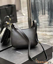 YSL Charlie Medium Shoulder Bag In Smooth Leather Black 23x17x4cm - 5